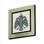 Bizans Kartal Logosu Baskılı MDF  Magnet(KRG-069)Buzdolabı Süsü