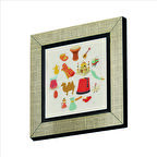 Ortadoğu Sembolleri Baskılı MDF  Magnet(KRG-074)Buzdolabı Süsü