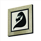 Çarşaflı Kadın Çizimi Baskılı MDF  Magnet(KRG-89)Buzdolabı Süsü