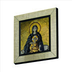 Ayasofya Hz. Meryem ve İsa  Mozaiği Baskılı MDF  Magnet(KRT-011)