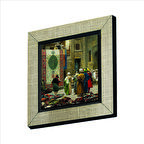 Halı Tüccarı (Osman Hamdi Bey, 1888) Baskılı MDF  Magnet(KRT-128)Buzdolabı Süsü