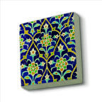 Çini Desen Baskılı Doğaltaş  Magnet(KD-017)Buzdolabı Süsü