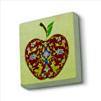 Elma Deseni Baskılı Doğaltaş  Magnet(KD-006)Buzdolabı Süsü
