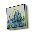 Hollanda Deseni Baskılı Doğaltaş  Magnet(KD-098)Buzdolabı Süsü