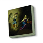 Meryem’e Müjde (Adriaen van de Velde, 1667) Baskılı Doğaltaş  Magnet(KRG-103)Buzdolabı Süsü