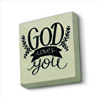 “Tanrı seni seviyor”  Baskılı Doğaltaş  Magnet(KRG-127)