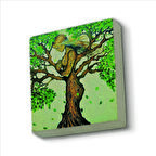 Ağaç Kadın Baskılı Doğaltaş  Magnet(KRG-148)Buzdolabı Süsü