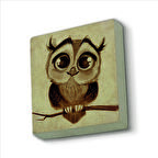 Baykuş Baskılı Doğaltaş  Magnet(KRG-163)