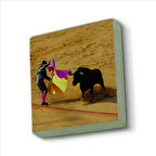 İspanya Boğa güreşi Baskılı Doğaltaş  Magnet(KRG-064)Buzdolabı Süsü