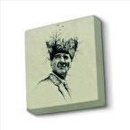 Atatürk Baskılı Doğaltaş  Magnet(KRT-105)Buzdolabı Süsü