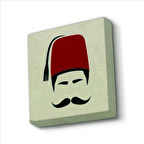 Osmanlı Erkek ikon Baskılı Doğaltaş  Magnet(KRT-109)Buzdolabı Süsü