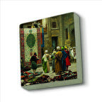 Halı Tüccarı (Osman Hamdi Bey, 1888) Baskılı Doğaltaş  Magnet(KRT-128)Buzdolabı Süsü