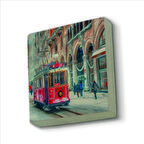 Nostaljik Tramvay Baskılı Doğaltaş  Magnet(KRT-046)