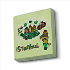 İstanbul Kedisi Baskılı Doğaltaş  Magnet(KRT-062)