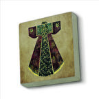 Osmanlı Saray Kaftanı Baskılı Doğaltaş  Magnet(KRT-083)