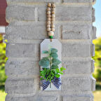 Dekoratif Ahşap Boncuklu Balkon Mutfak Duvar Kapı Süsü