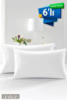 6'lı Mikrofiber Antialerjik Yastık - 800gr, 50x70cm, Boncuk Silikon Dolgulu