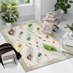 Kaymaz Taban Yıkanabilir Halı – Mutfak, Salon, Yatak Odası için Modern Dijital Baskı Halı