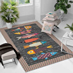 Kaymaz Taban Yıkanabilir Halı – Mutfak, Salon, Yatak Odası için Modern Dijital Baskı Halı