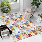 Kaymaz Taban Yıkanabilir Halı – Mutfak, Salon, Yatak Odası için Modern Dijital Baskı Halı