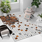 Kaymaz Taban Yıkanabilir Halı – Mutfak, Salon, Yatak Odası için Modern Dijital Baskı Halı