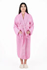 Soft Line Pamuklu Şalyaka Pembe Renkli (L-XL-2XL-3XL-4XL) Büyük / Battal Beden Bornoz