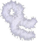 CEYLAN ADAM Beyaz Renk Kabarık Kalın Otriş Boa Tüy 6 Cm Genişlik 180-200 Cm Uzunluk