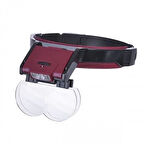 Lens Takmalı 4 Lens , Led Lambalı Şapka Tip Büyüteç