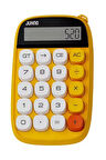 Sevimli Kare Tuşlu 10 Haneli Ldc Ekran Hesap Makinası Sarı