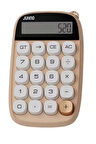 Sevimli Kare Tuşlu 10 Haneli Ldc Ekran Hesap Makinası Kahverengı