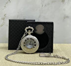 CEYLAN ADAM Özel Kutulu Gümüş Köstekli Saat Alk4660