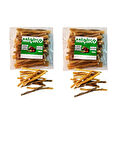 2 x 50Li Naturel Burgu Ödül Çubuğu ve Çiğneme Kemiği 8-10Cm