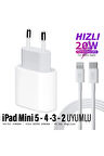 iPad Mini 5 Mini 4 Mini 3 - 2 Tablet Uyumlu 20W HIZLI Şarj Aleti Adaptörü 20W Ligtning Şarj Kablosu