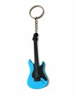 Mavi Bas Gitar Anahtarlık  3D Baskı Müzik Temalı Dekoratif Anahtarlık - 10 Adet