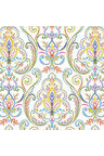 Tropicano Renkli Damask Desen Duvar Kağıdı 9901-3: Çok Renkli | Ce, Iso 9001, Iso 10002, Iso 14001