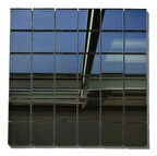 Mutfak tezgah arası ve iç mekan kaplama ve dekorasyon uygulamaları için, 48x48mm. Füme Ayna, 30x30cm. Fileli Kristal Mozaik.