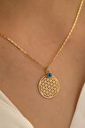 14 Ayar Altın Yaşam Ağacı Göz Valentino Zincir Kolye