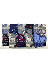 ***008, 5'li Paket Erkek desenli likralı Kaliteli Mix Paket Boxer Short.