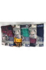***008, 5'li Paket Erkek desenli likralı Kaliteli Mix Paket Boxer Short.