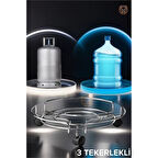 HSNET Tekerlekli Alüminyum Tüp ve Damacana Altlığı