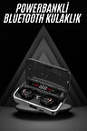 Bluetooth Kulaklık Dijital Şarj Göstergeli Powerbankli Bass Özellikli Kablosuz K