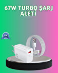 67 Watt Güçlü Turbo Şarj Aleti Samsung Note 10 Note 20 Uyumlu