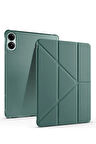Xiaomi Redmi Pad SE 4G Kılıf Kalemlikli Mars Tablet Kılıfı - Koyu Yeşil-(5796)