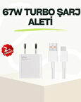 67 Watt Güçlü Çift Turbo Şarj Aleti iPhone 13 14 15 Pro Max Uyumlu