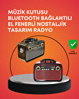 Nostaljik Radyo Görünümlü Bluetooth Hoparlör – FM/AM Yayın Kablosuz Bağlant