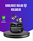 Ergonomik Klipsli Kablosuz Kulaklık – 30 Saat Pil ve Dokunmatik Kontrol Özelliğ
