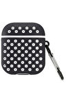 Airpods 2 (2.nesil) Spor Delikli Kılıf - Siyah-Beyaz-(5796)
