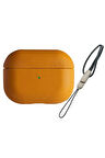 Airpods 3 (3.nesil) 405 Deri Kılıf - Turuncu-(5796)