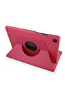 Samsung Galaxy Tab A7 10.4 Kılıf 360 Tablet Deri Kılıf - Pembe-(5796)