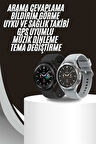 Akıllı Saat Bluetooth Bağlantılı Yuvarlak Ekran Plastik Kordonlu